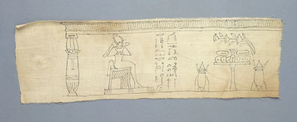 Leinenmumienbinde mit Vignetten aus 